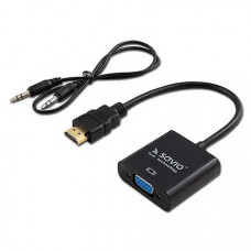 Savio kábel átalakító HDMI apa - VGA anya + audio új