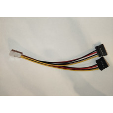 Kábel táp átalakító Molex (Male) - 2X Sata PWR (Female) használt